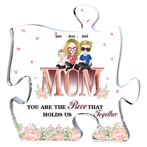 Puzzle Personalised Acrylic Plaque Together Gifts for mum