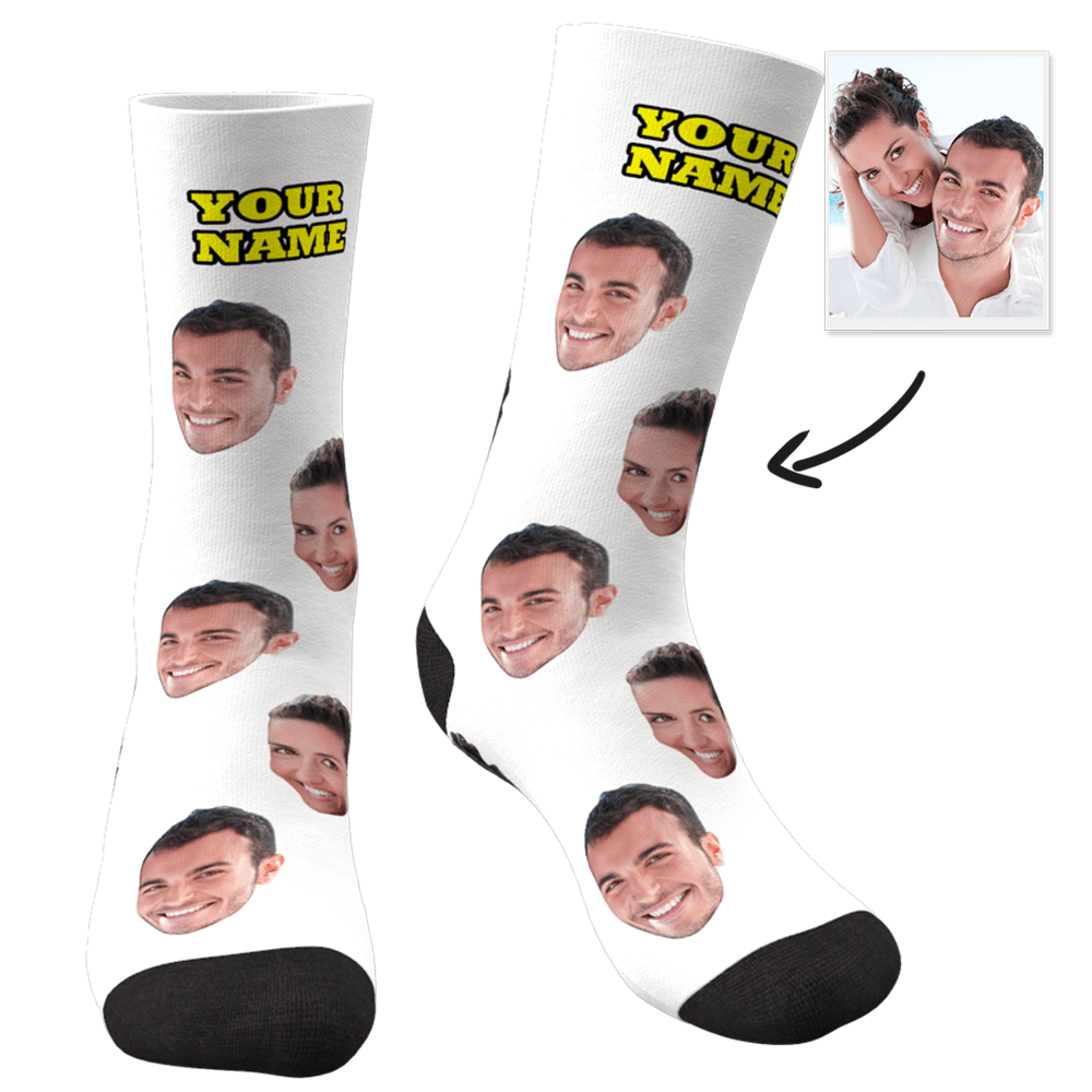 Custom Face Socks With Your Text