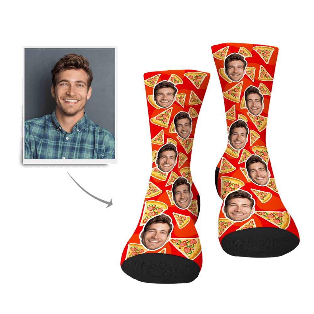 Custom Pizza Face Socks