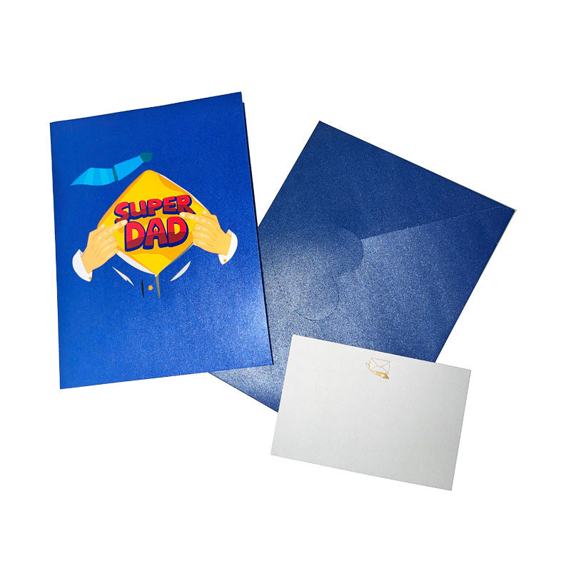 Father's Day Card 3D Pop Up Card Super Dad Greeting Card for Him
