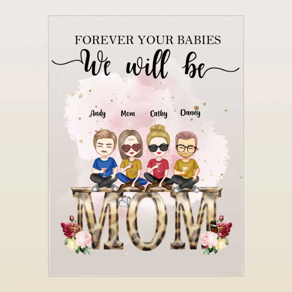 Personalised Acrylic Plaque Forever Your Baby Gifts for mum Lamp