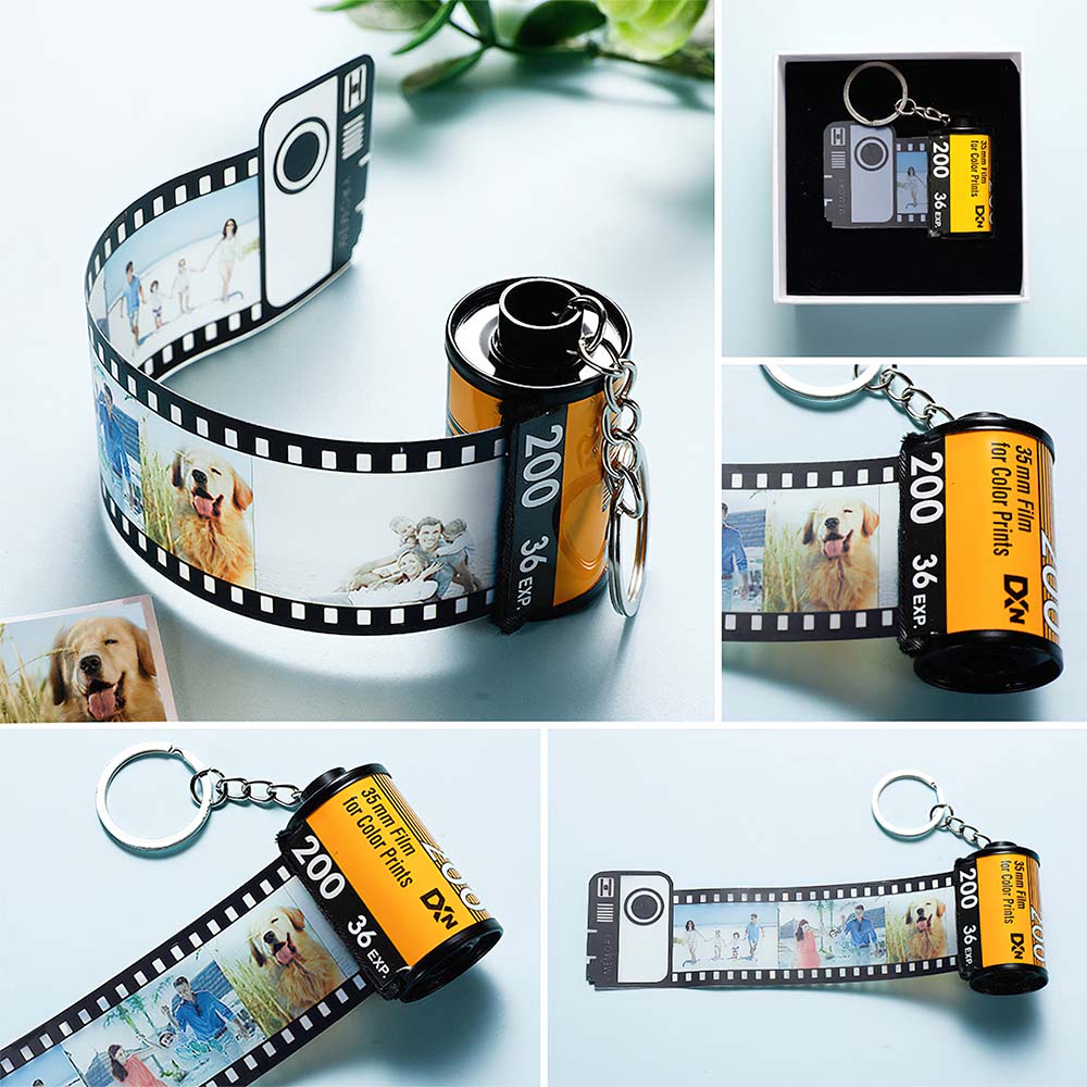 Photo Keychain Personalized Photo Keychain Multiphoto Camera Roll Gifts For Dad