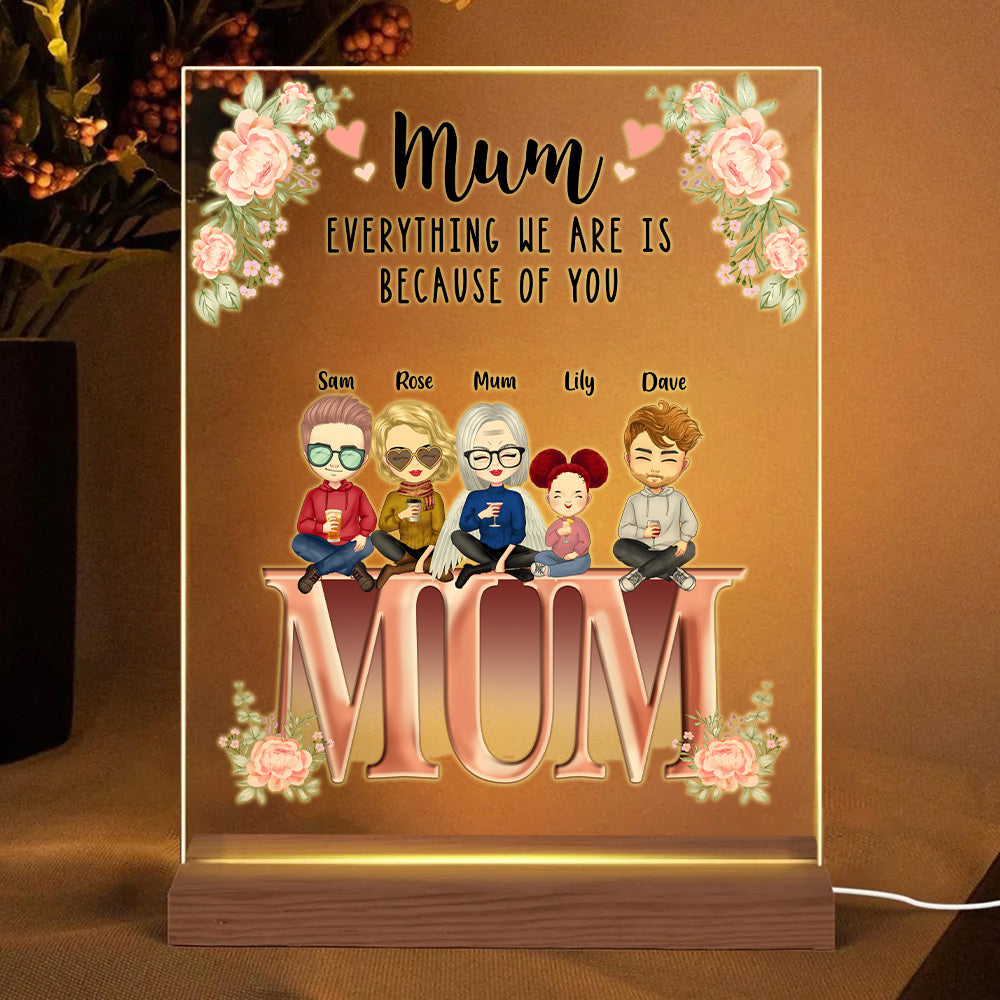 Personalised Acrylic Plaque Mother and Children Best Family