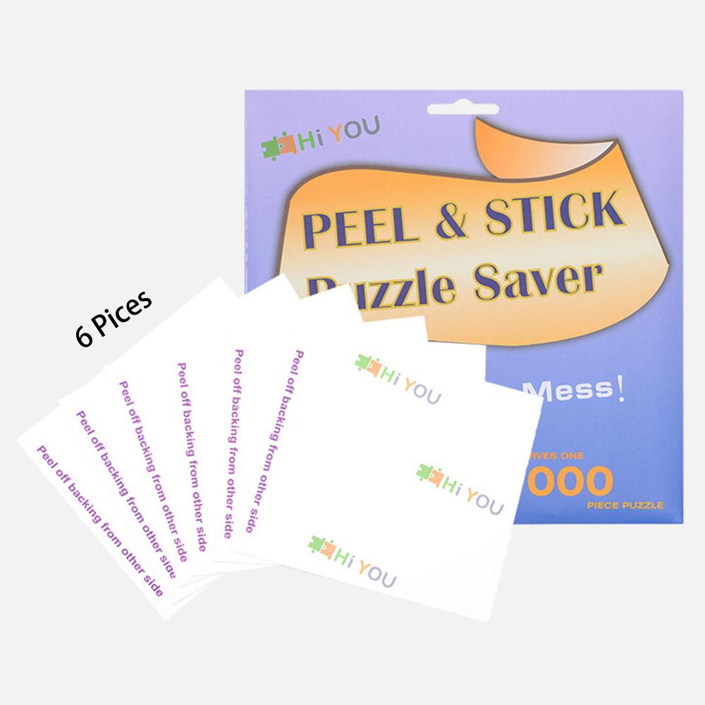 Large Puzzle Saver Peel Sticker for 1000-Pieces Puzzles 4 Sheets Large Thick Puzzle Glue Sheets Self-Adhesive Backing Sticker for Puzzle Framing Permanent
