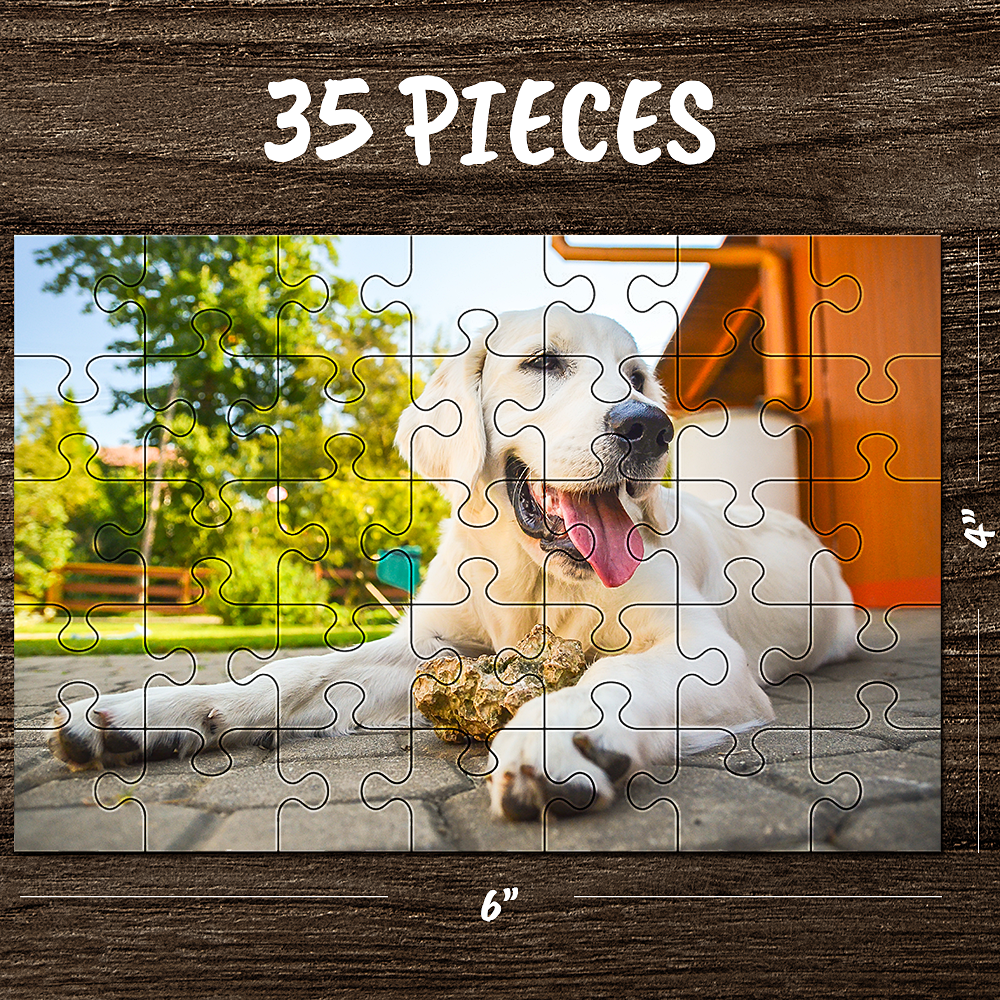 Custom Collage Puzzle Name and Photo on Jigsaw Puzzle Love Forever Gifts For Pet