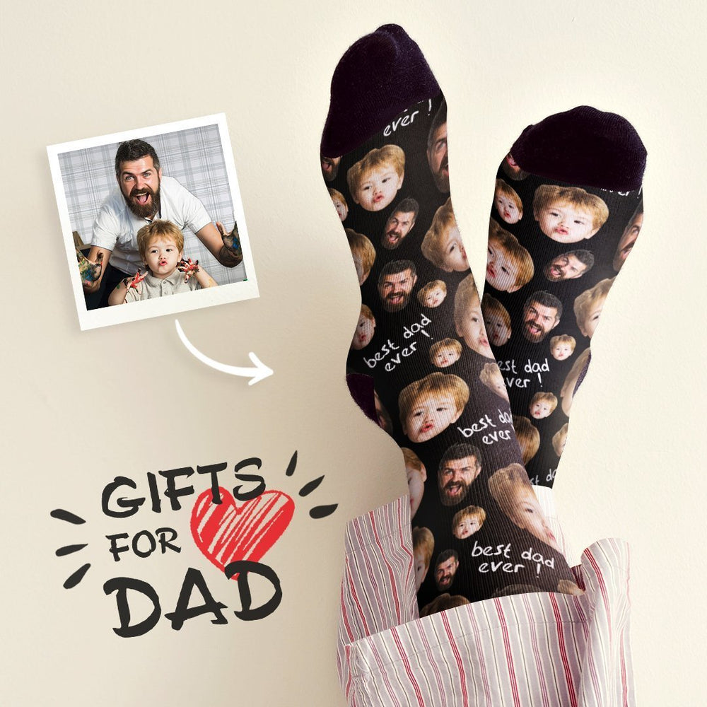 Custom Face Socks Best Dad Ever Gifts for Father