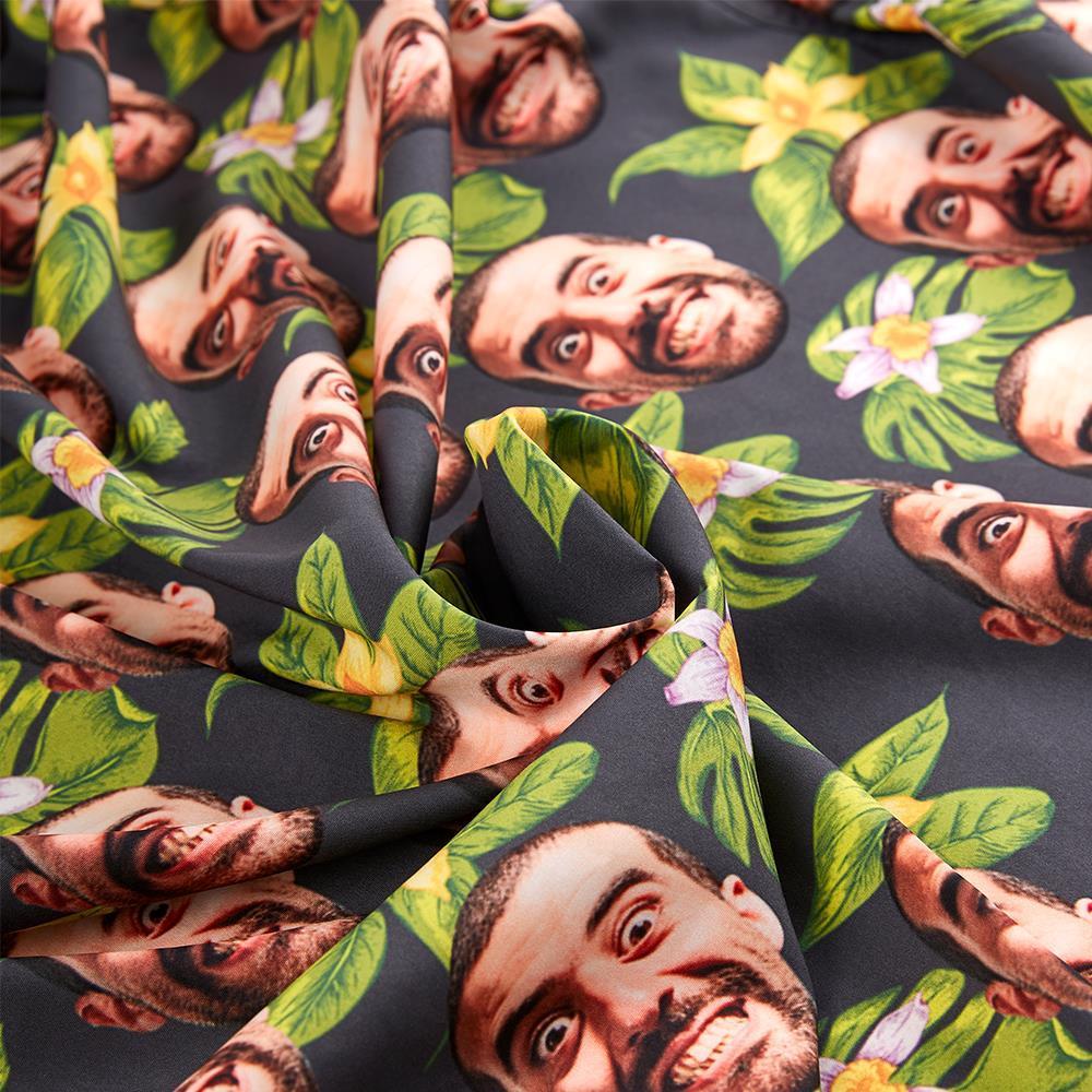 Personalised Face Hawaiian Shirt for Men Avocado