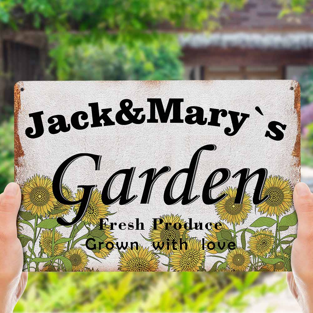 Custom Iron Poster Personalised Name Poster Garden Fence Decor Painting Unique Gifts