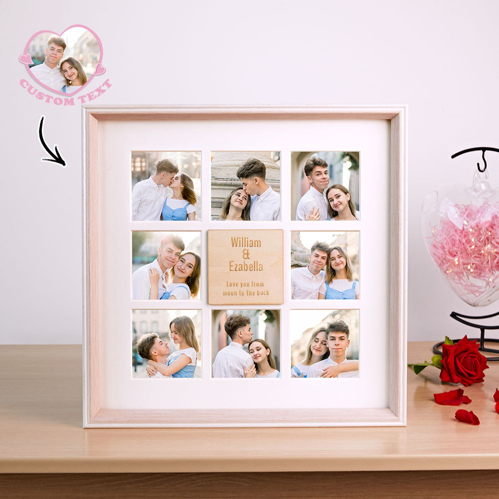 Custom Romantic Photo Frame Personalised  Nine-square Picture Souvenir Album For Couples
