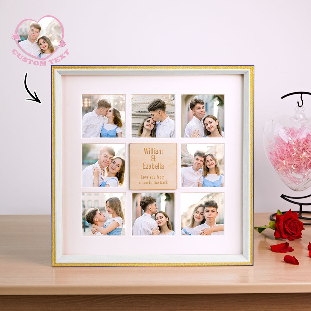 Custom Romantic Photo Frame Personalised  Nine-square Picture Souvenir Album For Couples