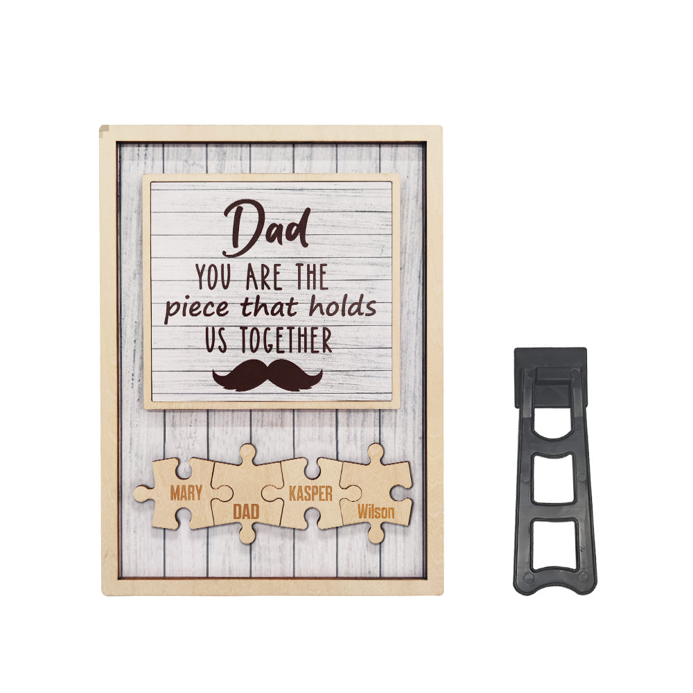 Personalised Dad Puzzle Beard Plaque You Are the Piece That Holds Us Together Gifts for Dad