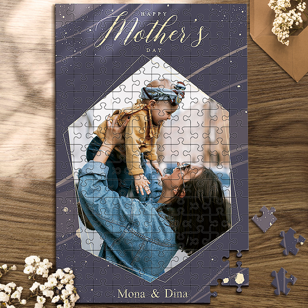 Custom Photo Jigsaw Puzzle Good Indoor Unique Mother's Gifts With Name