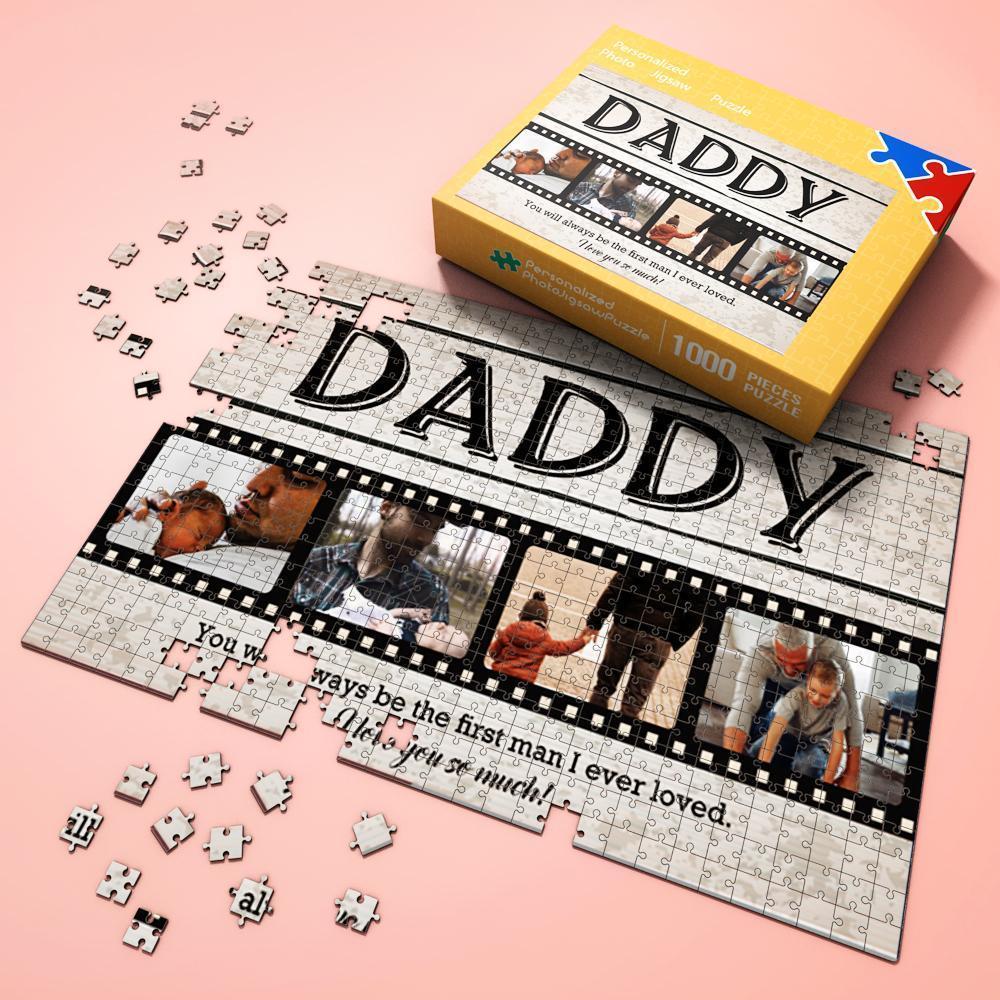 Custom Photo Jigsaw Puzzle Daddy I Love You So Much Good Indoor Gifts 35 -1000 Pieces