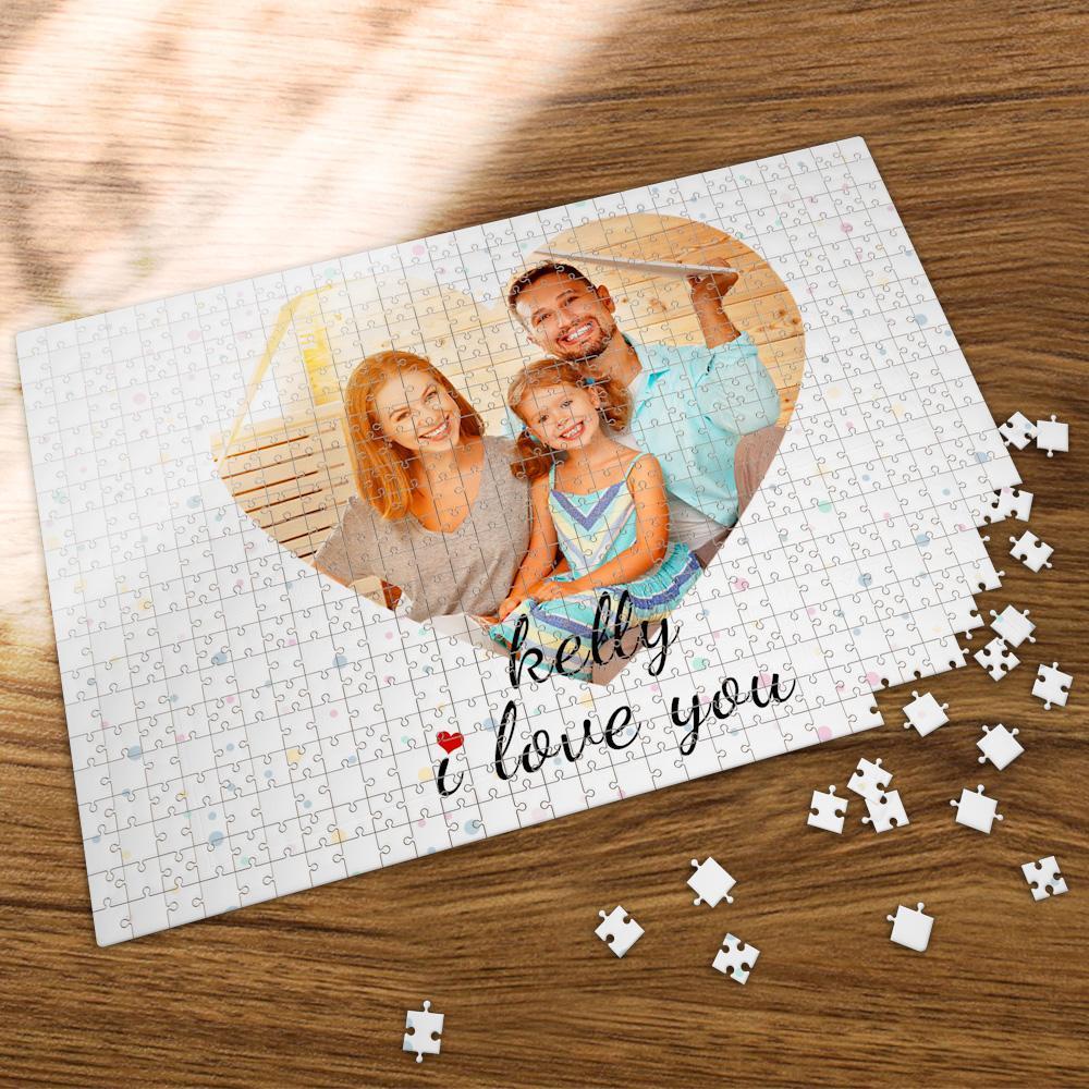 Merry Christmas Custom Puzzle From Photo 35, 150, 300, 500, 1000 Pieces For Family