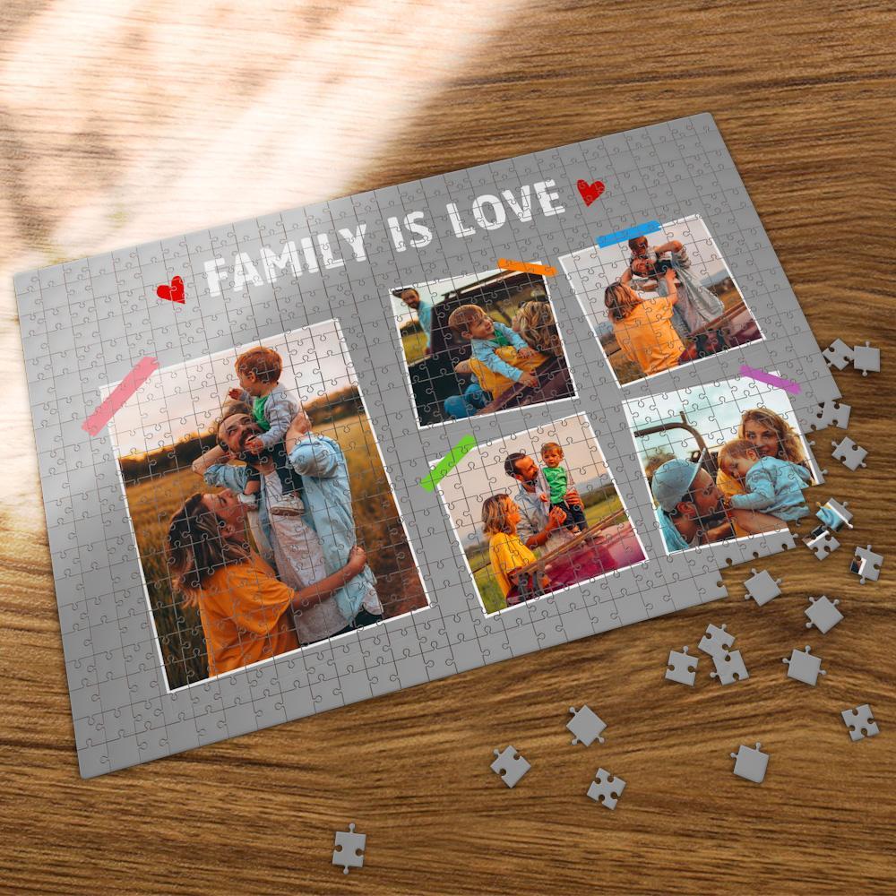 Custom Photo Collage Puzzle Family Love Jigsaw 35-1000 Pieces