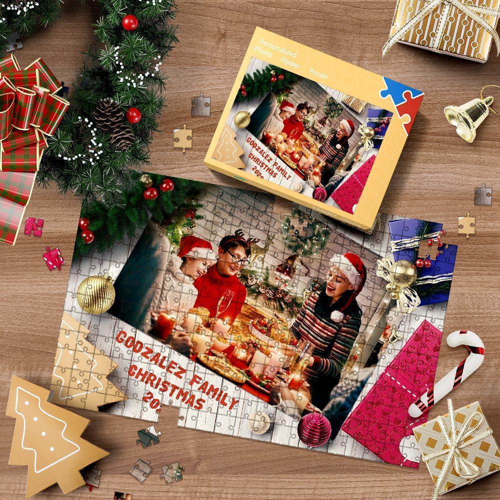 Custom Your Family Christmas Photo Puzzle 35, 150, 300, 500, 1000 Pieces