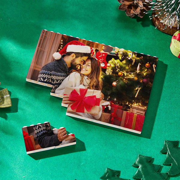 Christmas Gifts Personalised Building Brick Custom Photo Block Square Shape