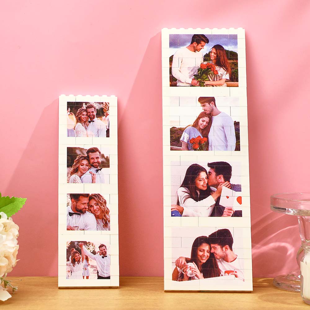Custom Photo Building Block Puzzle Personalised Photo Square Brick Gift for couples