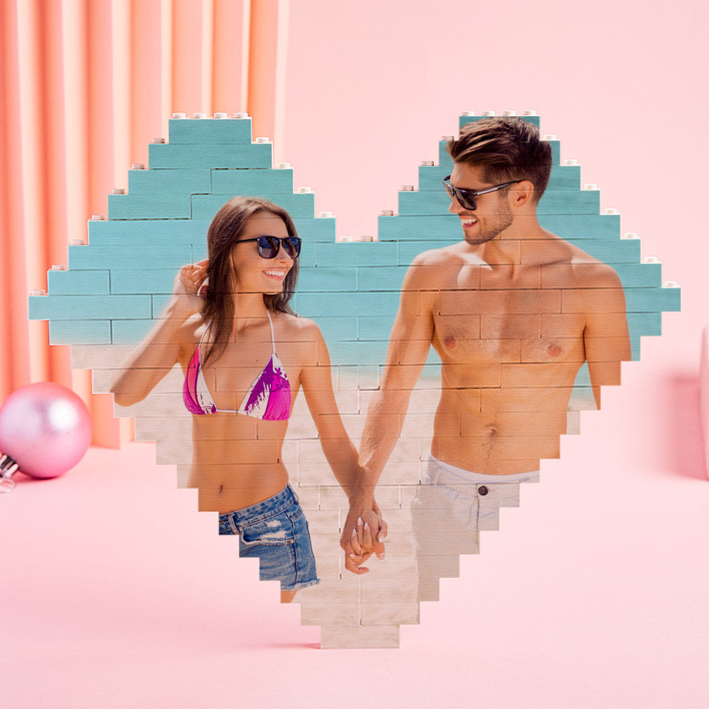 Custom Spotify Code Building Brick Personalised Photo Block Heart Shape