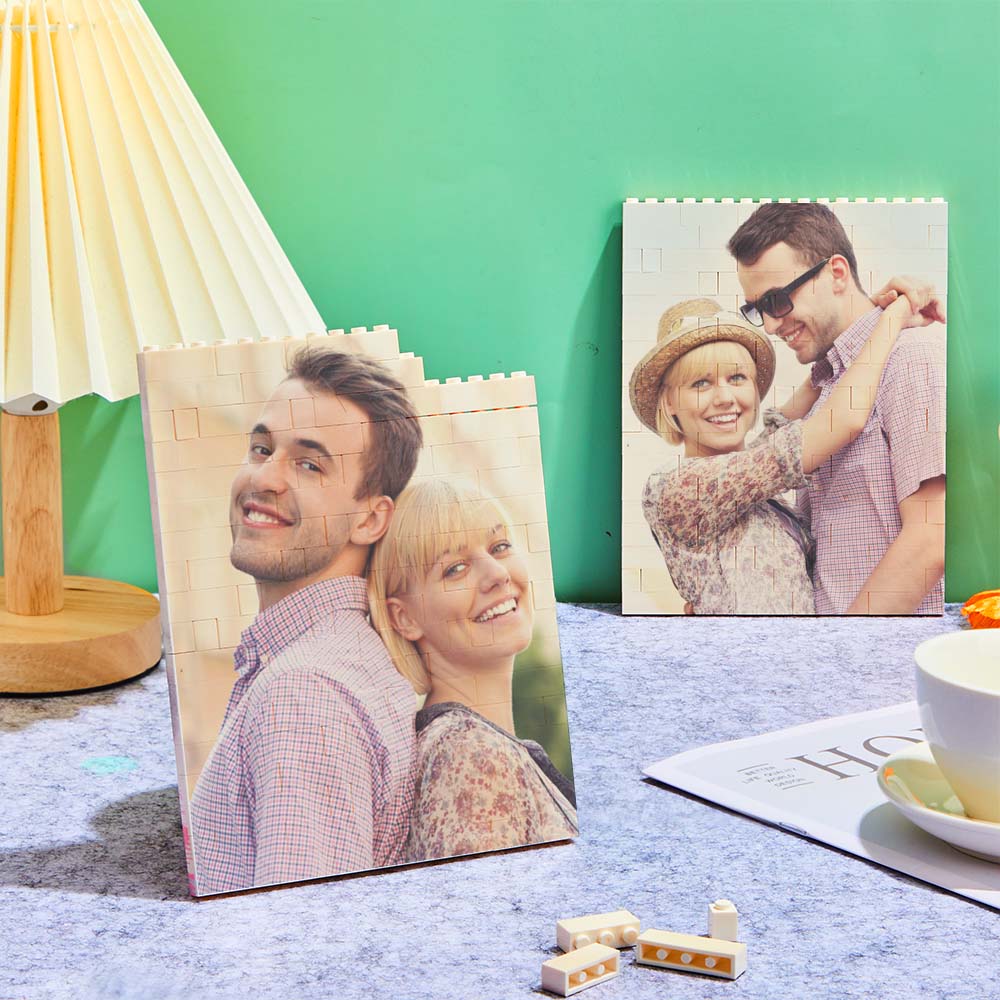 Personalised Brick Rectangle Building Photo Block Spotify Code Custom Text Frame