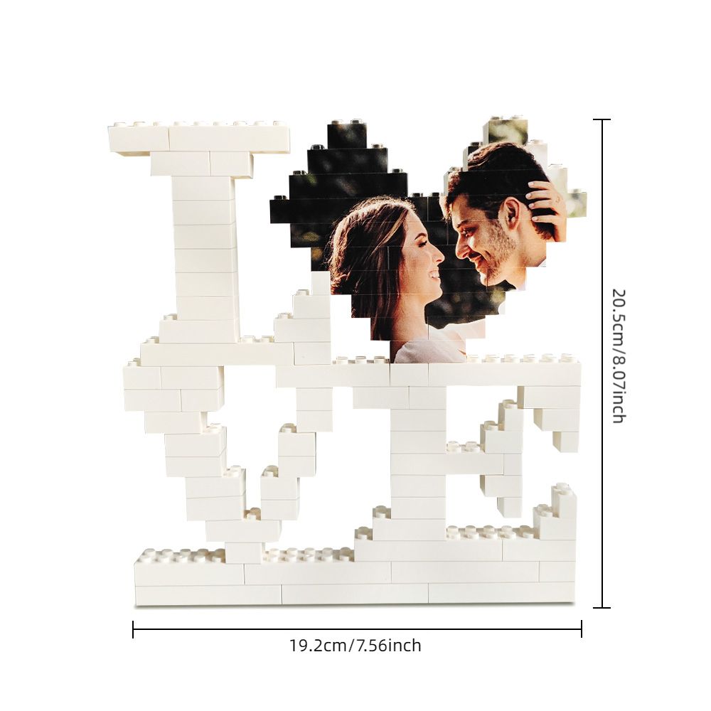 Custom Building Brick Photo Block Personalised Love Brick Puzzles Gifts for Lovers