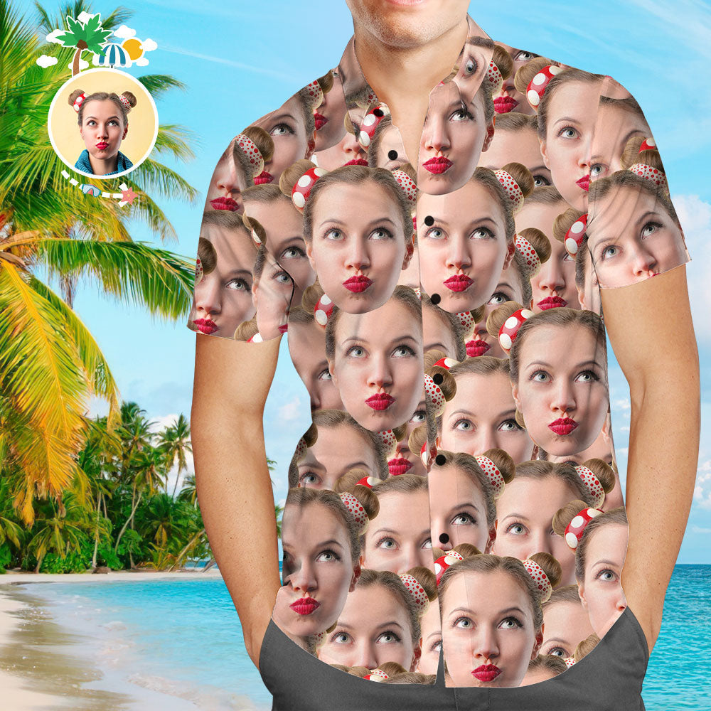 Custom Hawaiian Shirt Custom Face All Over Print Hawaiian Shirt Custom Tropical Shirts