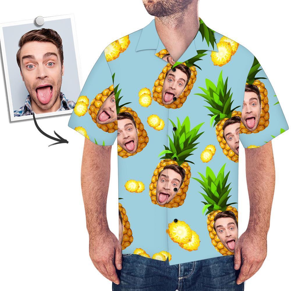Hawaiian Shirt with Dog on It Pineapple Hawaiian Shirt with Face Custom Tropical Shirts