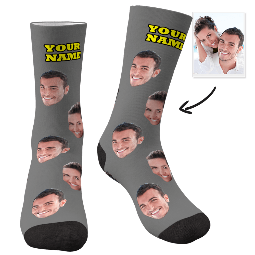 Custom Face Socks With Your Text
