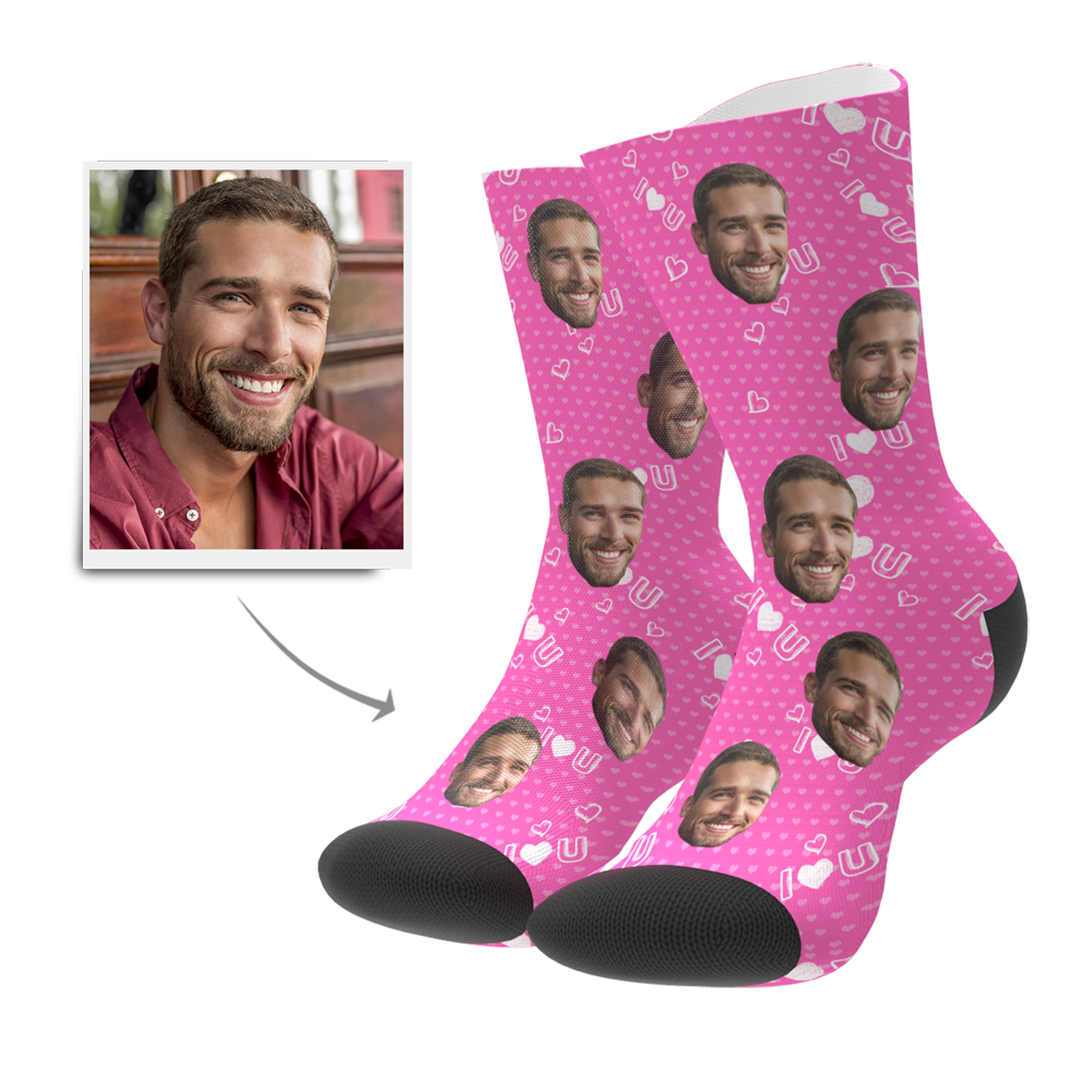 Custom Love Face Socks Gift For Dad