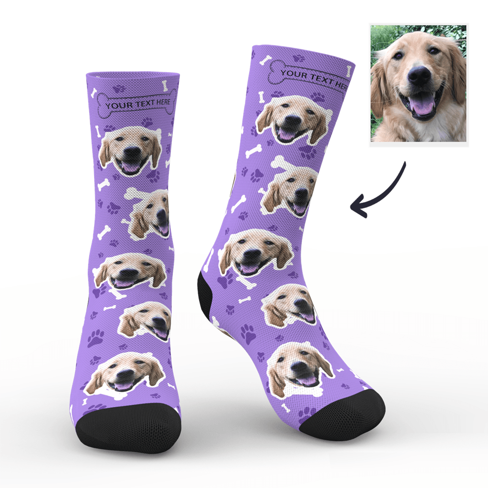 Custom Dog Socks With Your Text