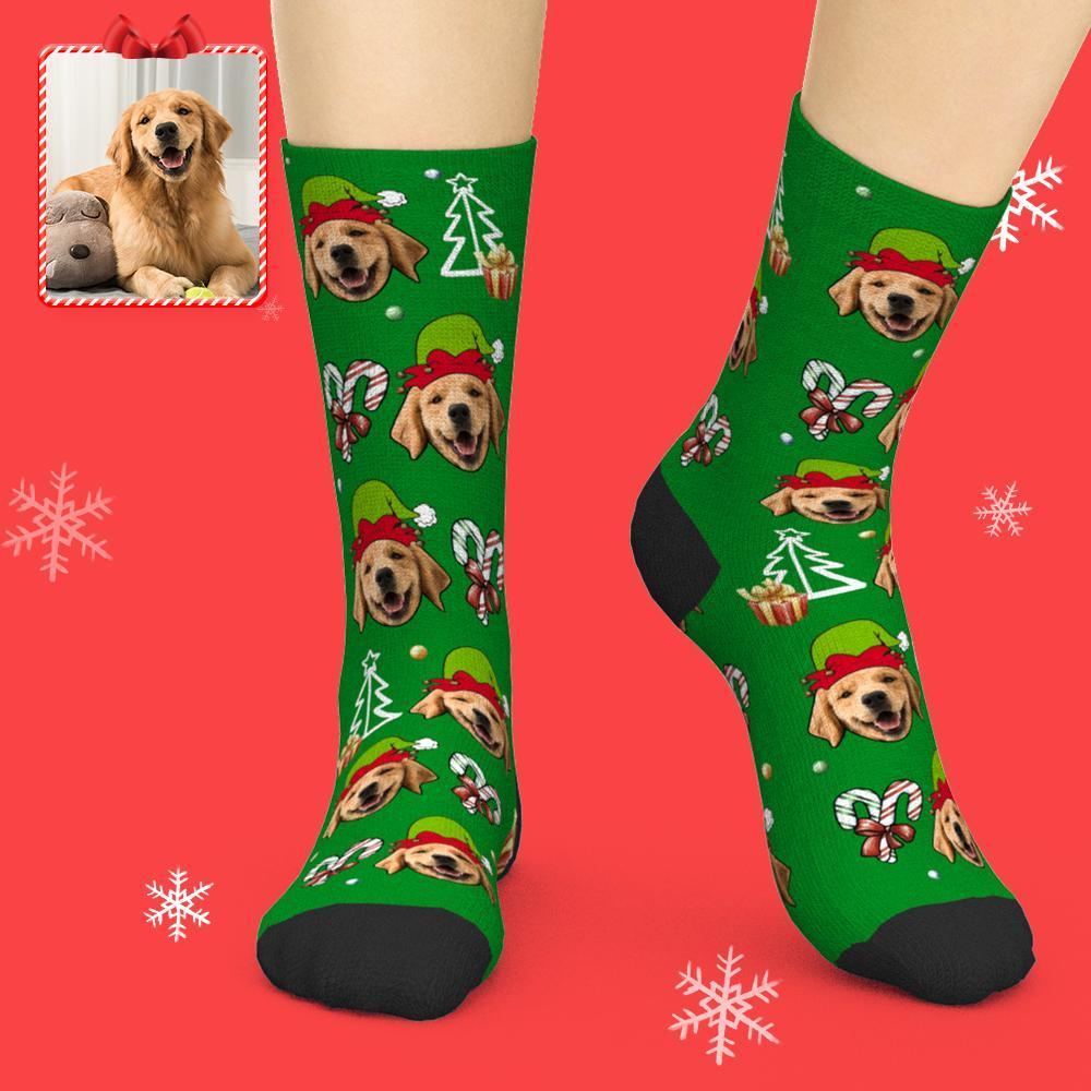 Personalised Photo Socks Custom Face Socks Add Pictures Christmas Socks - For Pet Lover