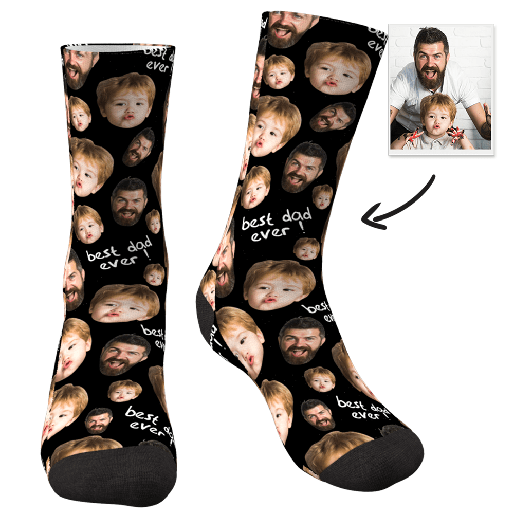 Custom Face Socks Best Dad Ever Gifts for Father