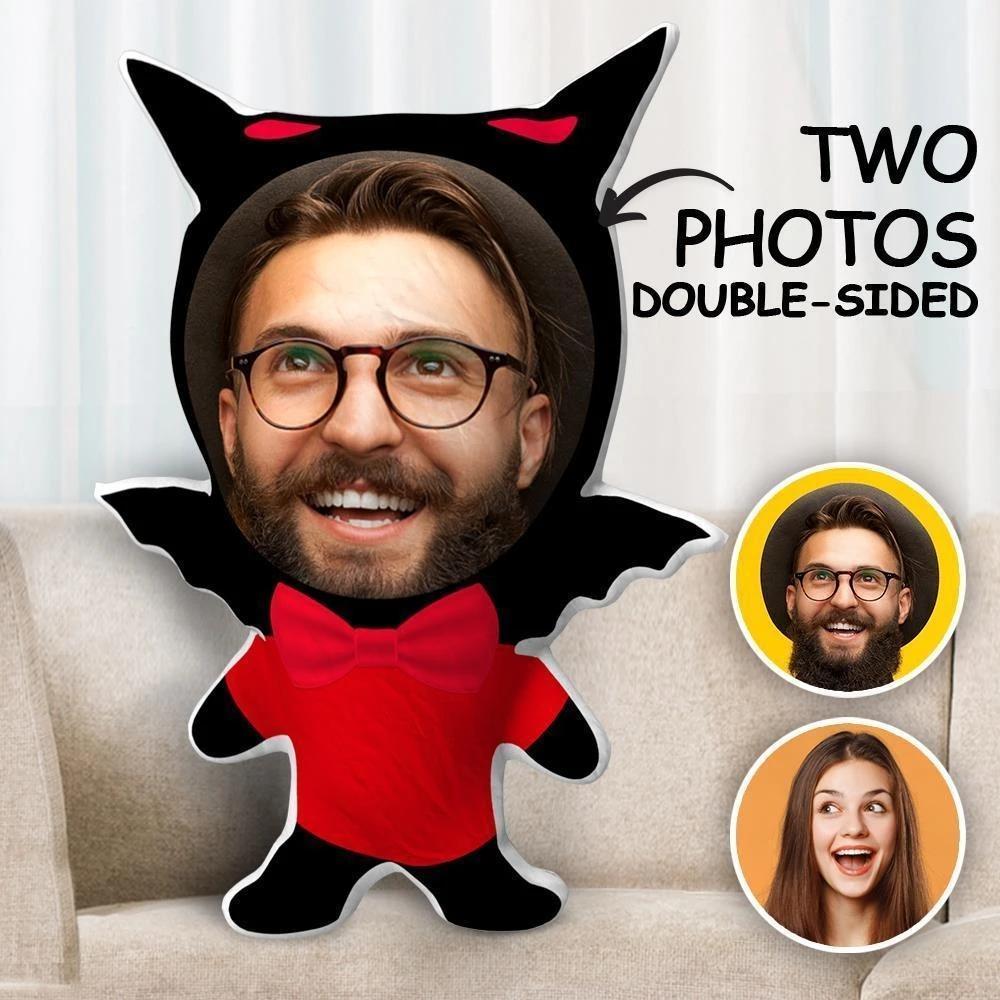 Custom Two Photos Double Sided Pillow Gift Batman Face Gifts for Kids
