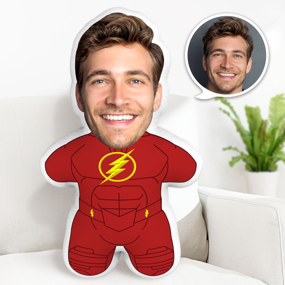 Custom Face Pillow Barry Allen Minime Personalised Photo Minime Pillow Gifts