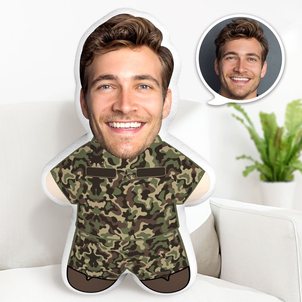 Soldier Minime Throw Pillow Custom Soldier Pillow Personalised Photo Minime Pillow