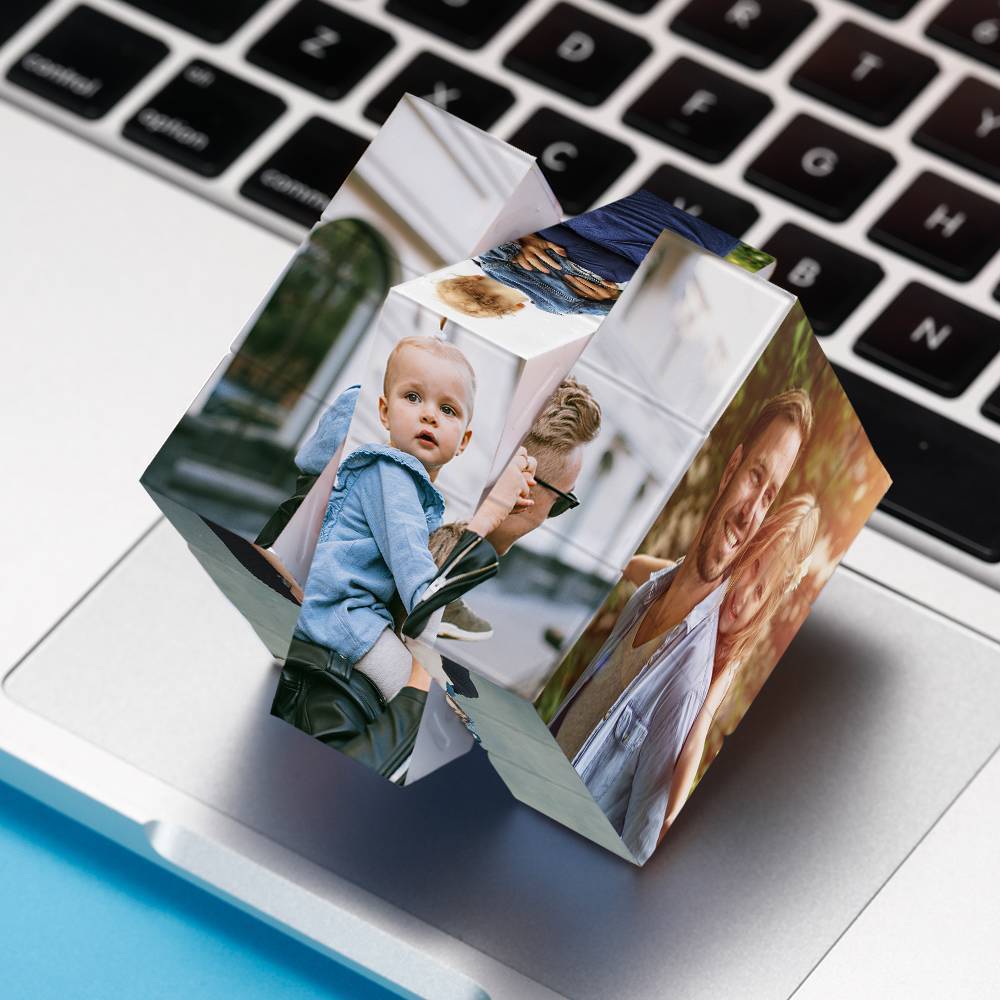 Custom Multi Photo Rubic's Cube -Gifts For Father