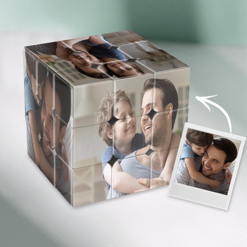 Custom Multi Photo Rubic's Cube - For Best Dad Ever