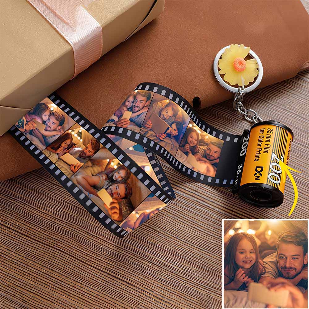 Custom Colorful Camera Roll Keychain Romantic Customized Gifts