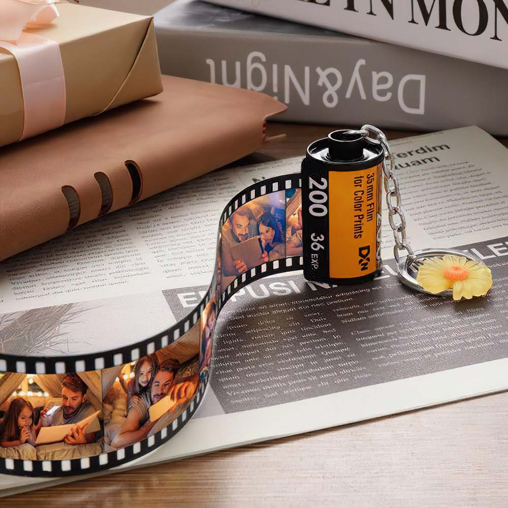 Custom Keyring Roll Film Colorful Camera Roll Keychain Romantic Customized Gifts