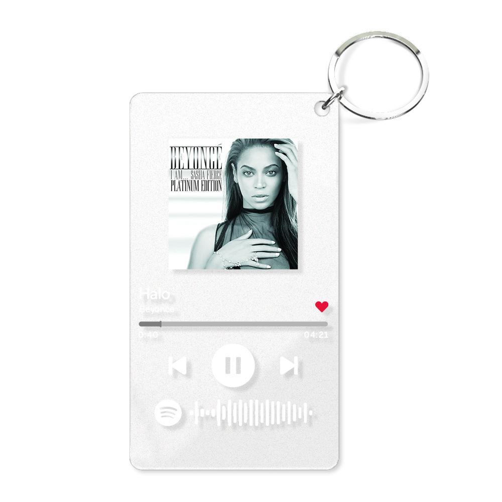 Custom Spotify Code Music Plaque Keychain(2.1in x 3.4in)