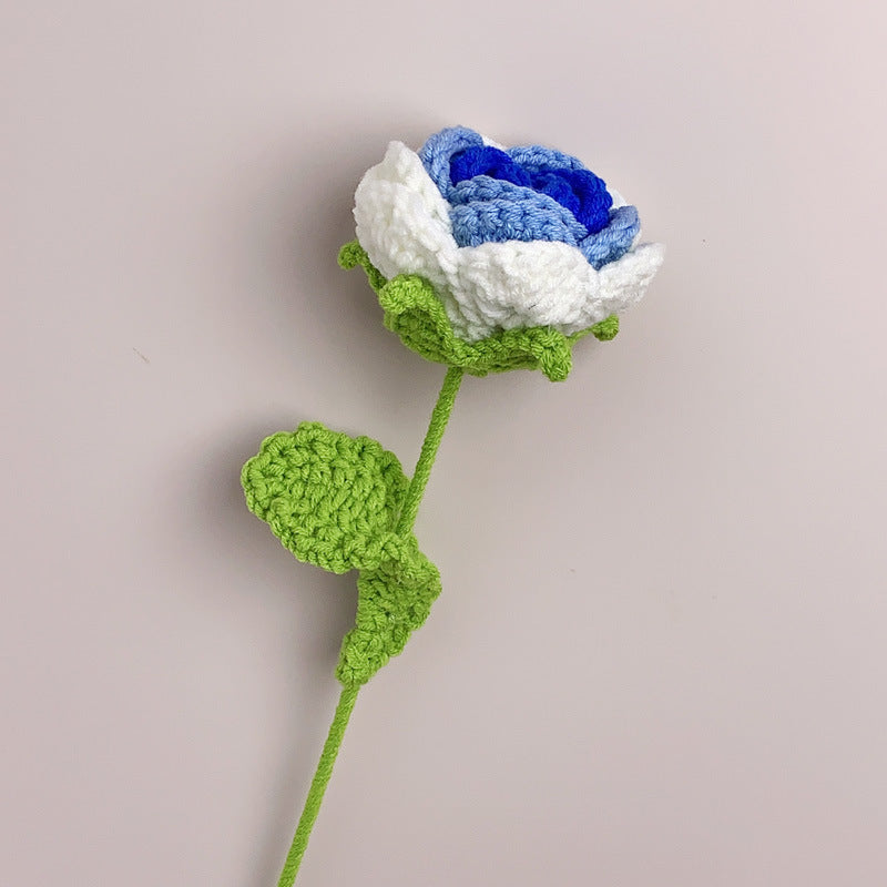 Roses Crochet Flower Handmade Knitted Flower Gift for Lover