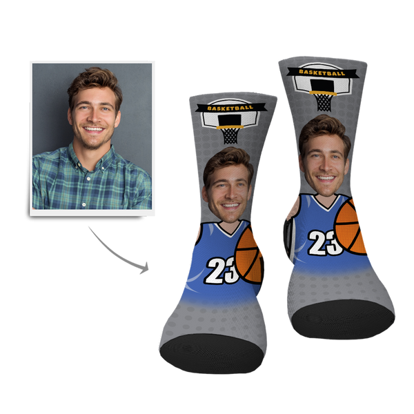 Custom Basketball Player Face Socks