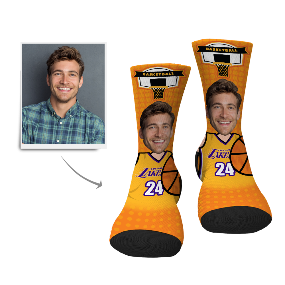Custom Basketball Player Face Socks
